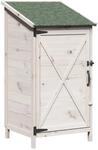 vidaXL Gartenschuppen Wei&szlig; 59,5 x 56 x 113,5 cm Massivholz aus Fichte