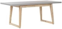 BELIANI Tisch Grau / Heller holzfarbton Faserzement / Akazienholz 180 x 90 cm...