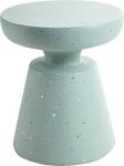 BELIANI Beistelltisch Gr&uuml;n Terrazzo Optik MgO und Glasfaser Rund ⌀ 45 cm