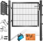 KESSER&reg; Gartentor Gartent&uuml;r Metall verzinkt f&uuml;r Stabmattenzaun, inkl....
