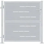 vidaXL Gartentor mit Schloss Silber 85 x 97 cm Edelstahl - Silber