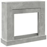 vidaXL Kaminumrandung Betongrau 100x30x87,5 cm Holzwerkstoff - Grau
