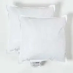 HOMESCAPES 2er-Set F&uuml;llkissen 30 x 30 cm &ndash; Kissenf&uuml;llung Entenfedern - Wei&szlig;