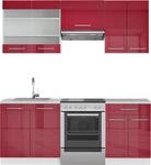 K&uuml;chenzeile Vicco Fame-Line Bordeaux Hochglanz 200 cm ohne Arbeitsplatte, Model