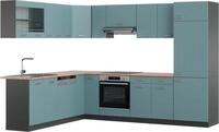 Eckk&uuml;che Vicco R-Line Blau-Grau/Anthrazit 287 x 227 cm, AP Eiche, Model 43142