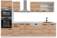 K&uuml;chenzeile Vicco R-Line Goldkraft Eiche 300 cm AP Anthrazit, Model 52213
