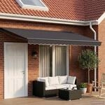 vidaXL Elektrische ausziehbare Markise Anthrazit 4 x 3 m