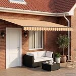 vidaXL Manuelle Gelenkarmmarkise mit LEDs Mehrfarbig 4,5 &times; 3 m