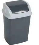 MAUL Abfalleimer MAULswing 5 l Kunststoff 20 x 16 x 29 cm dunkelgrau - Grau/Wei&szlig;