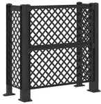 vidaXL M&uuml;lltonnengitter Anthrazit 123 x 47 x 114 cm PP - Grau
