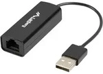 Lanberg NC-0100-01, Schwarz, 20 g, 1 St&uuml;ck(e), 10 Gbit/s, 0,15 m