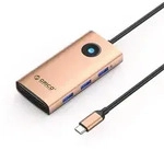 Orico PW11 6-in-1 USB-C Dockingstation (3x USB-A 3.0, 1x USB-C 3.0, 1x USB-C PD...