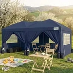 Faltpavillon 3x6m wasserdicht mit Seitenw&auml;nden UV-Schutz 50+ Stahlrahmen...