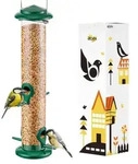 Vogelfutterhaus zum Aufh&auml;ngen, Metall, Gr&uuml;n, 4 Anflugpl&auml;tze