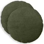 vidaXL Kissenbezug 2 pcs HEERLEN Gr&uuml;n &Oslash; 40 cm Cord - Gr&uuml;n