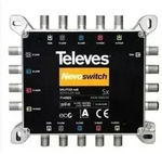 Televes 714905, 5 Eing&auml;nge, 10 Ausg&auml;nge, 950 - 2400 MHz, 47 - 862 MHz, 4 dB, 4 dB