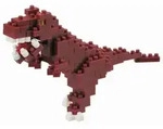Nanoblock Tyrannosaurus, Bausatz, 12 Jahr(e), 110 St&uuml;ck(e) - Braun/Rot/Wei&szlig;
