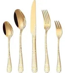 Besteck Set Gold 30-teilig f&uuml;r 6 Personen Edelstahl Spiegelpoliert mit...