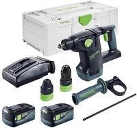 Festool KHC 18 EB-Basic Akku Kombihammer 18 V 2,6 J SDS-Plus Brushless + 2x...