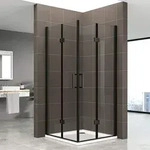 i-flair Faltt&uuml;r Duschkabine 70x100x180 cm aus 6 mm Sicherheitsglas in Schwarz...