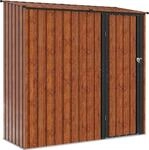 vidaXL Gartenh&uuml;tten Braun 203 x 85,5 x 200 cm Metall