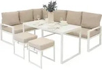 Aluminium 5-teiliges Ecksofa-Set - Wei&szlig; - Wei&szlig;