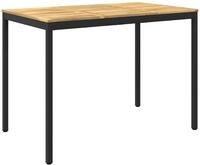 vidaXL Gartenbar-Tisch Wei&szlig; und Schwarz 147 x 88,5 x 105 cm