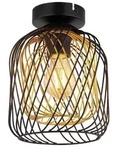 LED Deckenleuchte DICHTI, Metall, Schwarz Gold, E27, 630 lm, &Oslash; 18 cm -...