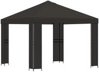 vidaXL Pavillon 3 x 3 m Anthrazit Polyester und Stahl 190 gsm
