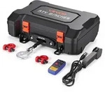 VEVOR Tragbarer Winden, 2721 kg 12V DC Elektrische Winde mit synthetischem Seil,