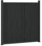 vidaXL Zaunelement WPC und Aluminium Schwarz - Schwarz