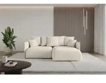 ALTDECOR Ecksofa mit Schlaffunktion und Bettkasten ONESK-L 216x177x72 cm Beige -