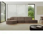 ALTDECOR Ecksofa in L-Form ARRIO-L2 - 328x171x83 cm Braun - Corner Sofa Bett...