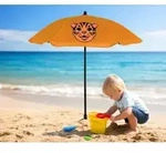 Kinder Sonnenschirm Sonnenschutz Gartenschirm &Oslash;110xH130 cm Tiger - Orange