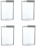 Mepal | Omnia Vorratsdosen-Set | rechteckig 2000 ml | Nordic White | ideale