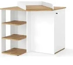 Wickelkommode Vicco Kristian Wei&szlig;/Goldkraft Eiche 85 x 77.3 cm mit...