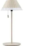 Lindby LED-Akku-Tischleuchte Ilvi, beige, Alu, &Oslash; 17,5 cm - Beige