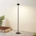 Lindby LED-Akku-Stehleuchte Isason, schwarz, Alu, &Oslash; 11 cm - Schwarz