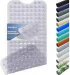 Badewannenmatte Extra Lang Anti-Rutsch 100 x 40 cm Klares Grau