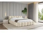 ALTDECOR Polsterbett mit Matratze H3/H4 und Bettkasten LEYA v1 - 180x200 Beige...