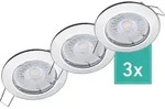 3er Set Oktaplex Einbaustrahler inkl. LED Modul 4.000K tralwei&szlig; - Deckenspots...
