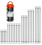 Relaxdays Spanngummi mit Haken, 24er Set, Fahrrad Gummispanner Gep&auml;cktr&auml;ger, 5