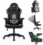 ONBEST Gaming Stuhl | Ergonomisch | mit Lordosenkissen | 150 kg | 360&deg; 