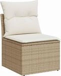 vidaXL Gartensofa-set 8 stk. Beige Poly-Rattan - Beige