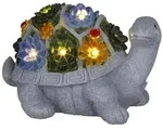 Solarbeleuchtete Schildkr&ouml;tenstatue 26 x 14,8 x 17cm - Grau