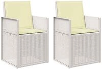 vidaXL Garten Esszimmerst&uuml;hle 2 stk. Wei&szlig; und Creme PP
