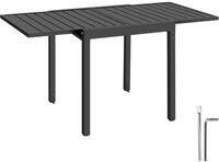 tectake&reg; Aluminium-Gartentisch Campos f&uuml;r 4&ndash;6 Personen, ausziehbar 70&ndash;140 x 70