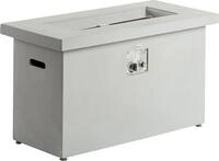 BELIANI Feuerstelle Hellgrau mit Gas 108 x 51 x 62 cm Rechteckig aus GRC