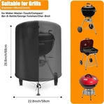 Raweao Abdeckung f&uuml;r Weber Kugelgrill 47cm, 500D Oxford, wasserdicht,...