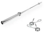 VirtuFit Olympische Hantelstange 200 cm 50 mm 14 kg Chrom - Silber